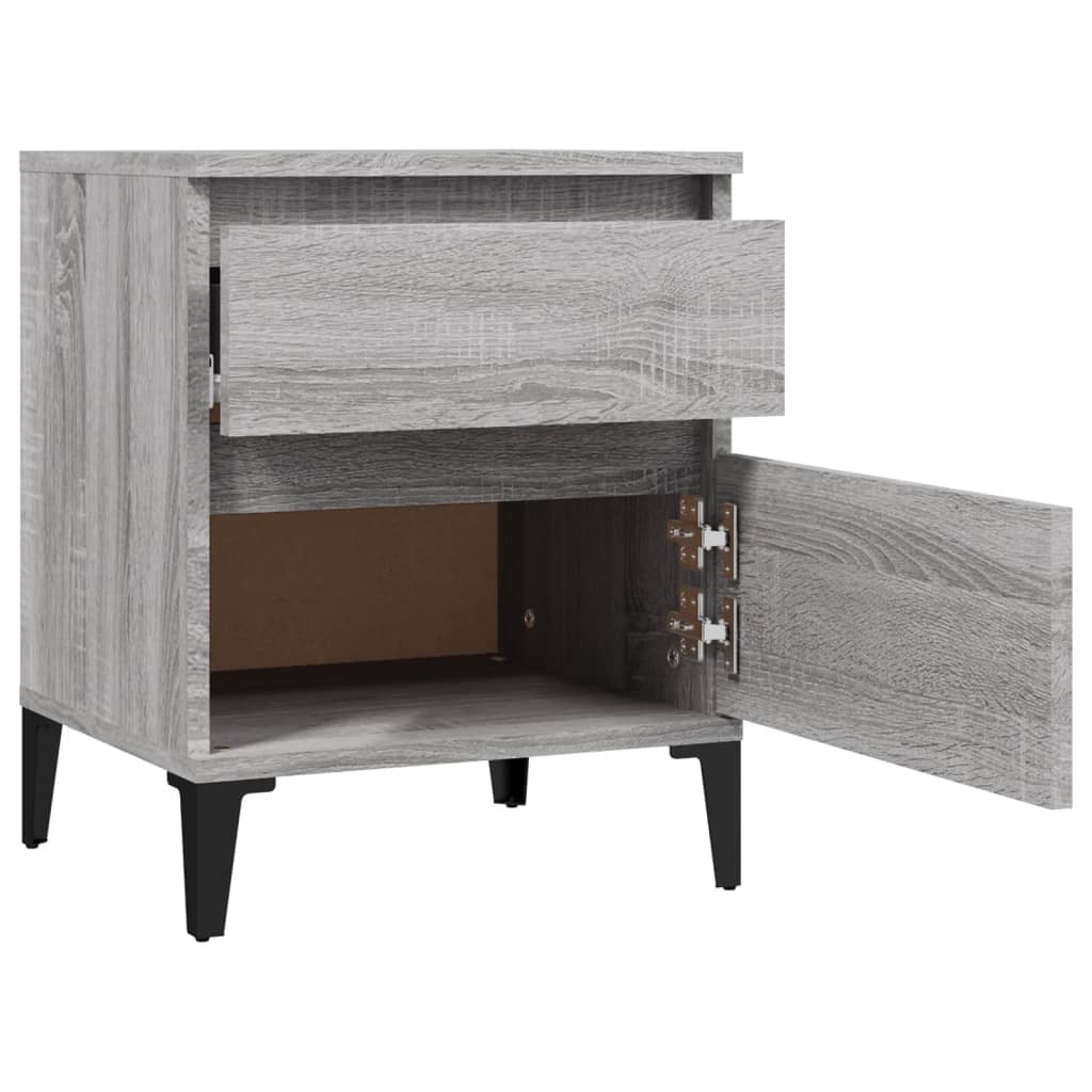 Bedside Cabinets 2 pcs Grey Sonoma 40x35x50 cm
